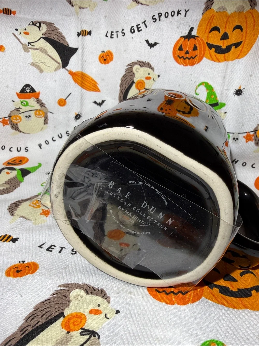 Rae Dunn SPOOKY Cat Topper Mug